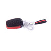 JVCV® Suede Leather Key Cover Compatible with Tata Nexon, Harrier, Tiago EV, Altroz, Tigor, Safari, Nexon EV, Punch, Punch EV 4 Button Smart Key