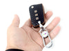 JVCV® Handmade Carbon-Fiber Pattern Leather Key Cover – Skoda Folding Keys