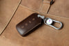 JVCV® Car Styling Soft Handmade Leather Key Cover Compatible with Tata Curvv and Curvv EV Smart Key