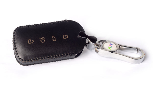 JVCV® Car Styling Soft Handmade Leather Key Cover Compatible with Tata Curvv and Curvv EV Smart Key