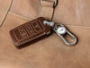JVCV® Handmade Leather Car Key Cover with Keychain | Premium Smart Key Protector Compatible with Land Rover, Range Rover, Discovery & Defender