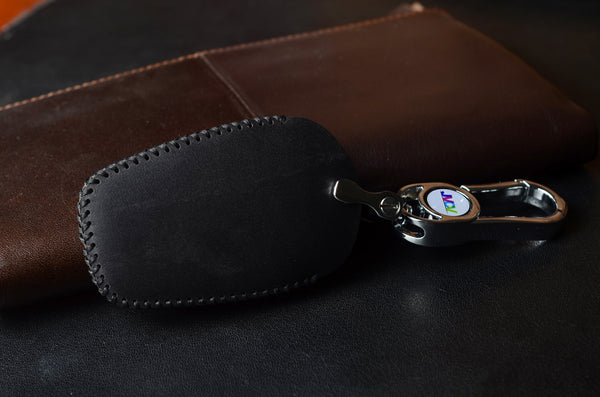 JVCV® Handmade Leather Car Key Cover – Compatible with Tata Motors Smart Key