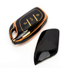JVCV® Gold Border TPU Key Cover – Compatible with MG ZS EV & Astor Smart Key