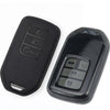 JVCV® Soft TPU Key Cover Combo (Matte Black + Transparent Black) – Compatible with Honda City, Elevate, Civic, Jazz, Amaze, CR-V, WR-V & BR-V – 3 Button Smart Key