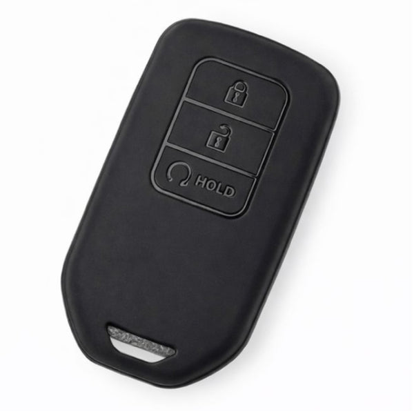 JVCV® Soft TPU Key Cover – Matte Black Pattern – Compatible with Honda City, Elevate, Civic, Jazz, Amaze, CR-V, WR-V & BR-V – 3 Button Smart Key
