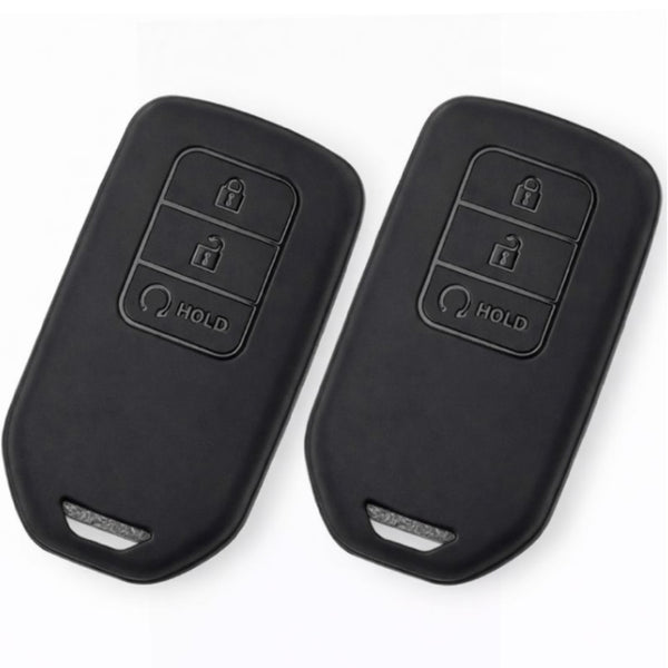 JVCV® Soft TPU Key Cover – Matte Black Pattern – Compatible with Honda City, Elevate, Civic, Jazz, Amaze, CR-V, WR-V & BR-V – 3 Button Smart Key