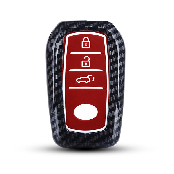 Hard Case Key Cover Compatible with Toyota Innova Crysta Fortuner Legender Hycross Hilux Land Cruiser 3 Button Smart Key