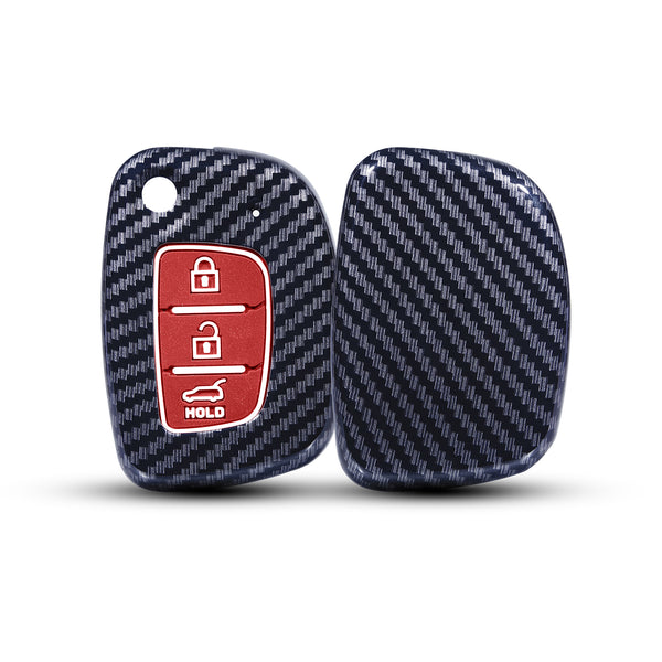 Hard Case Key Cover Compatible with Hyundai Creta Venue Aura Elite i20 Grand i10 Nios Xcent - 3 Button Flip Key