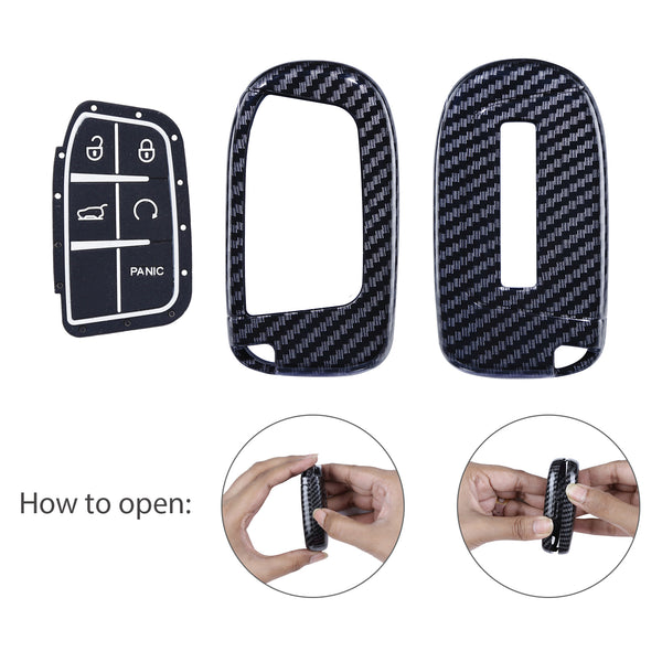 JVCV® Hard Case Key Cover Compatible with Jeep Compass Trailhawk Push Button Smart Key - Stylish Durable Protection