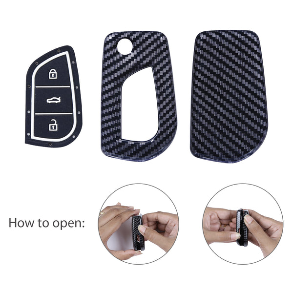 Hard Case Key Cover Compatible with Toyota Innova Crysta and Corolla Altis Flip Key