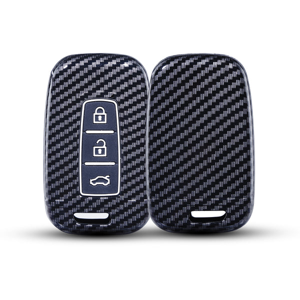 Hard Case Key Cover Compatible with Hyundai Verna Fluidic Old i20 Santafe Push Button Smart Key