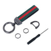 Nylon and Leather Car Keychain, Universal Key Fob Metal Keychain, 360 Degree Rotatable Key Chain Holder for Men and Women