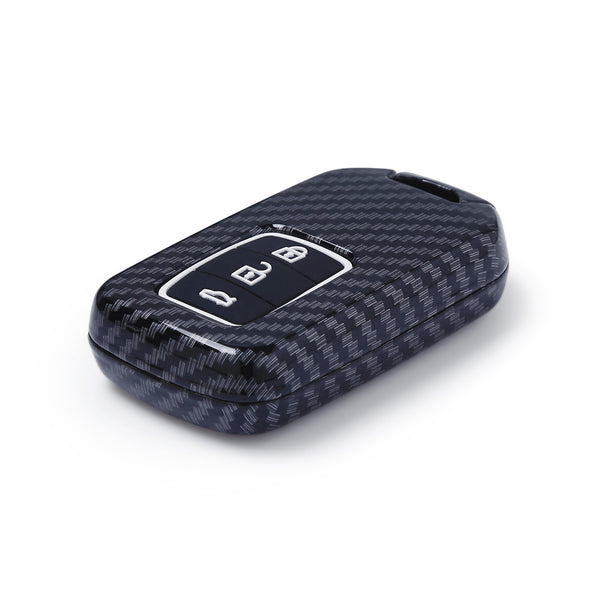 Hard Case Key Cover Compatible with Honda City Elevate Civic Jazz Amaze CR-V WR-V BR-V 3 Button Push Button Start Smart Key
