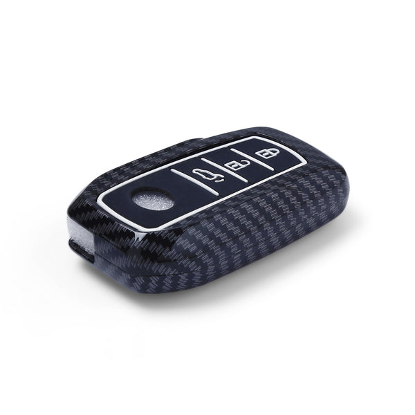 Hard Case Key Cover Compatible with Toyota Innova Crysta Fortuner Legender Hycross Hilux Land Cruiser 3 Button Smart Key