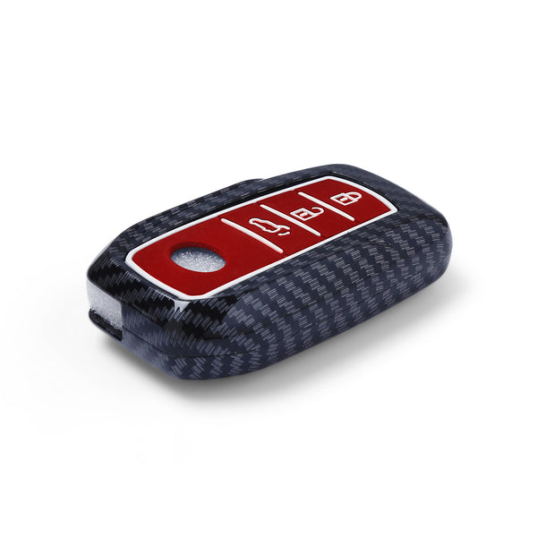 Hard Case Key Cover Compatible with Toyota Innova Crysta Fortuner Legender Hycross Hilux Land Cruiser 3 Button Smart Key