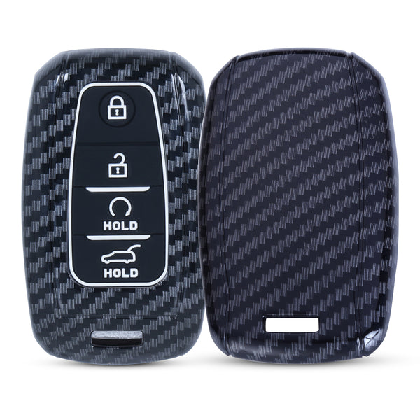 Hard Case Key Cover Compatible with Kia Sonet Seltos 2020 Carens 4 Button Smart Key