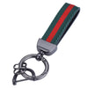Nylon and Leather Car Keychain, Universal Key Fob Metal Keychain, 360 Degree Rotatable Key Chain Holder for Men and Women