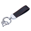 Microfiber Leather Car Keychain, Universal Key Fob Keychain Carbon Fiber Pattern Leather Key Chain Holder for Men and Women