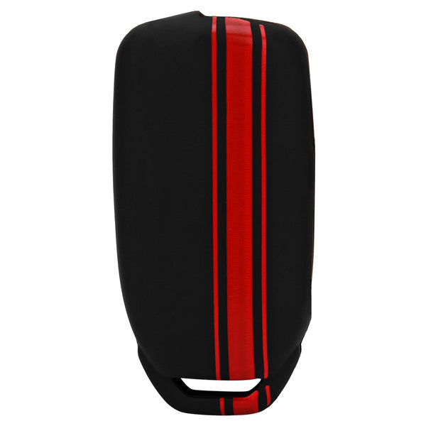 Car Key Cover Compatible with Tata Tiago Tigor Nexon Punch Hexa Zest Bolt Safari Storme Flip Key - Rally Stripe