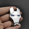 JVCV® 3D Metal Iron M face Sticker Chrome Logo Decal Emblem Badge for All Cars Bikes Laptops Headphones Helmets Home Office Accessory