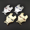JVCV® 3D Metal Iron M face Sticker Chrome Logo Decal Emblem Badge for All Cars Bikes Laptops Headphones Helmets Home Office Accessory