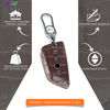 JVCV® Handmade Leather Crocodile Pattern Key Cover – Compatible with BMW 2, 3, 5, 6, 7 Series, X1, X2, X3, X5, X6 – Blade Smart Key
