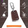 JVCV® Handmade Leather Crocodile Pattern Key Cover – Compatible with Skoda Kylaq, Slavia, Kushaq, Octavia, Kodiaq, Superb & VW Taigun, Tiguan, Virtus – Folding Key