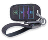 JVCV® Suede Leather Key Cover Compatible with Kia Sonet Seltos Carens 4 Button Smart Key