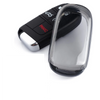 JVCV® Soft TPU Transparent Cover Compatible with Jeep Compass Trailhawk Push Button Smart Key (Transparent Black)