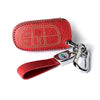 JVCV® Soft Handmade Lychee Pattern Leather Key Cover Compatible with Jeep Compass Trailhawk Push Button Smart Key