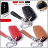 JVCV® Soft Handmade Lychee Pattern Leather Key Cover Compatible with MG Hector, Hector Plus and Windsor EV Smart Key