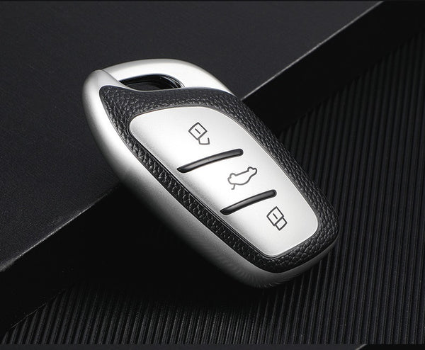 JVCV® Premium Soft TPU Leather Pattern Key Cover Compatible with MG ZS EV and Astor Smart Key