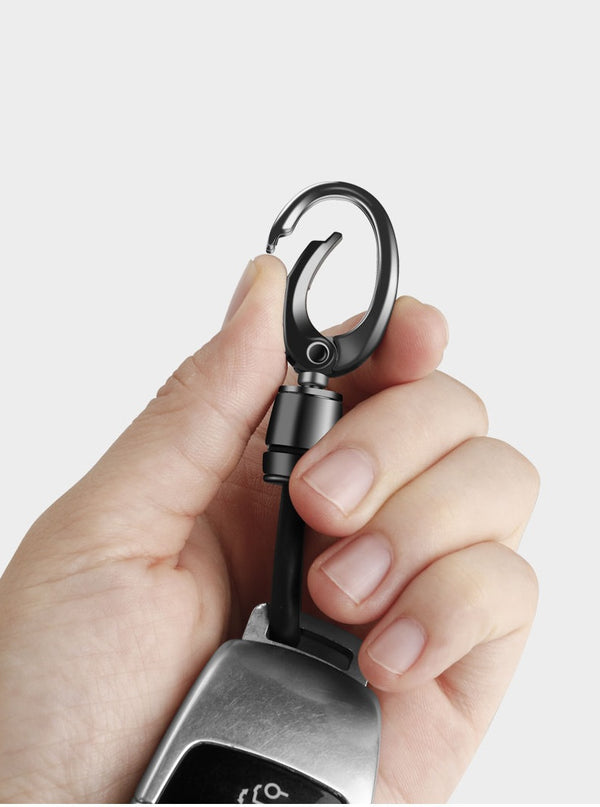 JVCV® Soft TPU Key Cover with Premium Metal Keychain – Matte Black Pattern – Compatible with Toyota Camry Smart Key