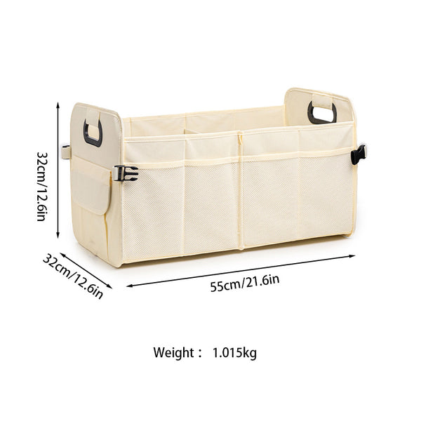 JVCV® XL Car Trunk Boot Organizer Collapsible Multi-Compartment Car Storage Waterproof 600D Oxford Polyester Reinforced Handles suitable for any Car Suv Sedan Minivan Anti Slip Bottom