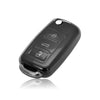 JVCV® Soft TPU Transparent Cover Compatible with Volkswagen Polo Vento Jetta Ameo Passat and Skoda Rapid Laura Superb Octavia Fabia Yeti Folding Key (Transparent Black)