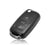 JVCV® Soft TPU Transparent Cover Compatible with Volkswagen Polo Vento Jetta Ameo Passat and Skoda Rapid Laura Superb Octavia Fabia Yeti Folding Key (Transparent Black)
