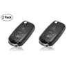 JVCV® 2 Pack Soft TPU Transparent Cover Compatible with Volkswagen Polo Vento Jetta Ameo Passat and Skoda Rapid Laura Superb Octavia Fabia Yeti Folding Key (Transparent Black)