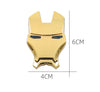 JVCV® 3D Metal Iron M face Sticker Chrome Logo Decal Emblem Badge for All Cars Bikes Laptops Headphones Helmets Home Office Accessory