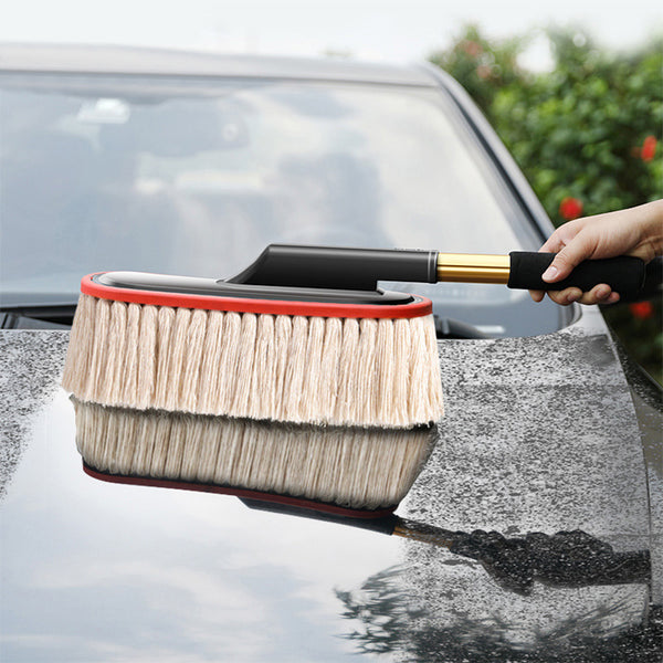 JVCV® Microfiber Car Duster Brush with Extendable Handle Scratch Free Soft Car Brush Kit for Cars Truck SUV Office Home Kitchen Motorcycle for Cleaning Dusting Polishing Washing