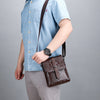 JVCV® Men's Luxury Crocodile Pattern Messenger Bag - Premium PU Leather Crossbody Shoulder Bag with Adjustable Strap - Elegant & Durable for Business, Travel & Daily Use