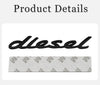 JVCV® 3D Metal Diesel Sticker for Car Fuel Tank Chrome Logo Decal Emblem Badge for All Cars and Bikes
