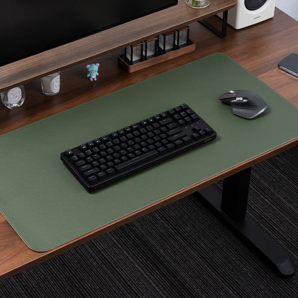 JVCV® Large Premium Vegan Leather Desk Mat Non Slip Extended Mouse Pad Reversible for Work from Home Office Gaming Accessories 80 X 40 cm