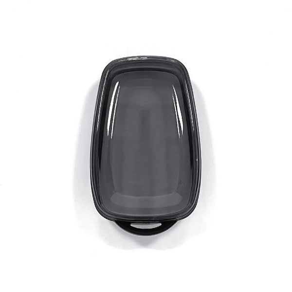 JVCV® Soft TPU Transparent Cover Compatible with TATA NEXON, Harrier, Tiago EV, ALTROZ, TIGOR BS6, Safari 2021 Safari Gold, Punch 4 Button Smart Key (Transparent Black)
