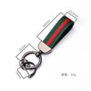 Nylon and Leather Car Keychain, Universal Key Fob Metal Keychain, 360 Degree Rotatable Key Chain Holder for Men and Women