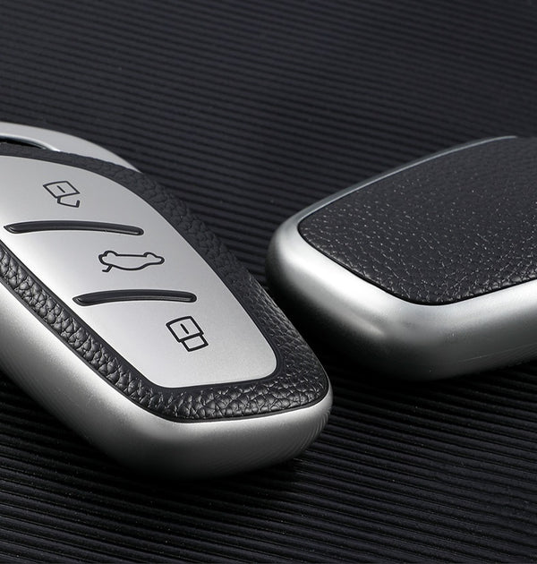 JVCV® Premium Soft TPU Leather Pattern Key Cover Compatible with MG ZS EV and Astor Smart Key