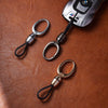 Genuine Leather Braided Keychain Strap – Car Key Chain Rope, Accessories Holder & Zinc Alloy Buckle Keyring for Men & Women | Stylish Keyring Organizer for Car, Bike, Home, Office Keys