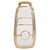 JVCV® Soft TPU Transparent Cover Compatible with Benz E Series Smart Key (Transparent Gold)