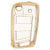 JVCV® Soft TPU Transparent Cover Compatible with Skoda Kushaq Taigun Tiguan Virtus Octavia Kodiaq Superb Folding Key (Transparent Gold)