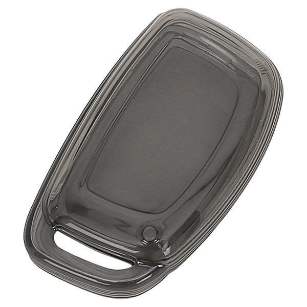 JVCV® Soft TPU Transparent Cover Compatible with Hyundai Alcazar Creta Venue i20 Tucson Elantra Car i10 Grand i20 Xcent Verna 4s Tucson Elantra Grand i10 Nios 4/3 Button Smart Key (Transparent Black)