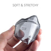 JVCV® Soft TPU Transparent Cover Compatible with Kia Seltos Sonet Carens 3 and 4 Button Smart Key (Transparent Black)